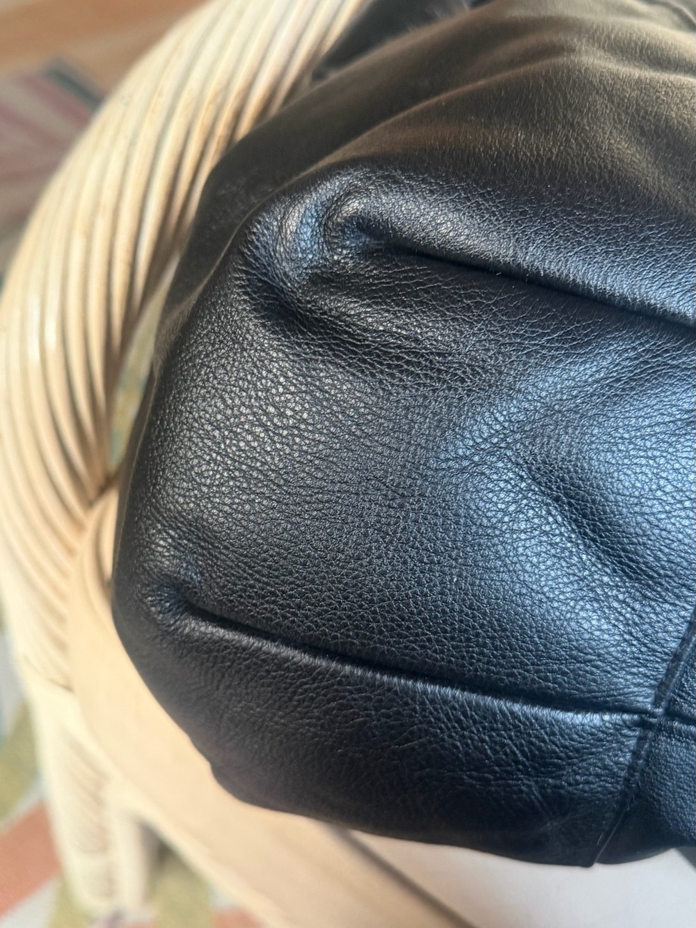 DOROTHEE SCHUMACHER Puffy Soft Calfskin Black Knotted Hobo! Large! New! - Picture 5 of 12